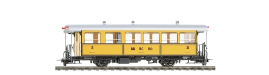 Bemo 3233160 - H0m - Personenwagen BC 110 (Il Mesolcines) historischer Zweiachser, RhB, Ep. V - VI